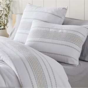 Coyuchi Standard Organic Cotton Pillow Sham India Striped Sustainable